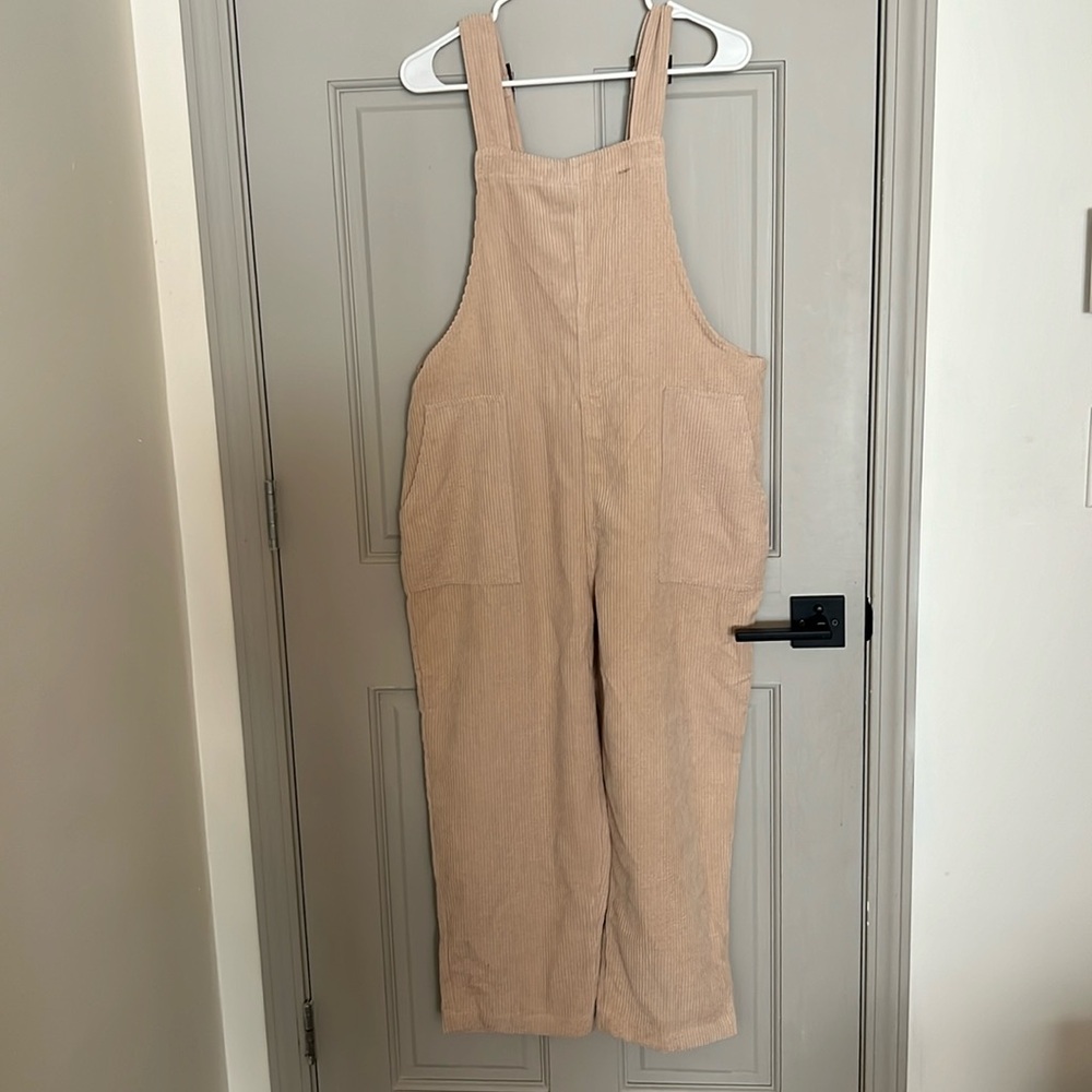 Tan Corduroy Jumpsuit